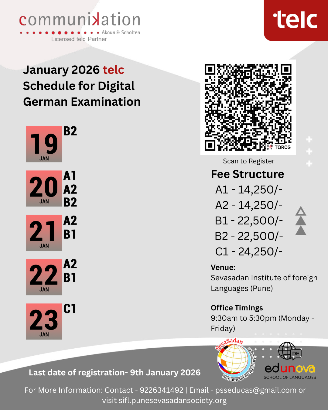 Jan telc exam poster 2026